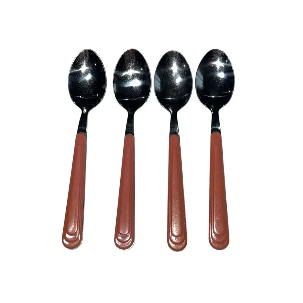 Vintage MCM‎ Gibson Stainless Flatware Mauve Handle Forks Spoons Knives Utensils